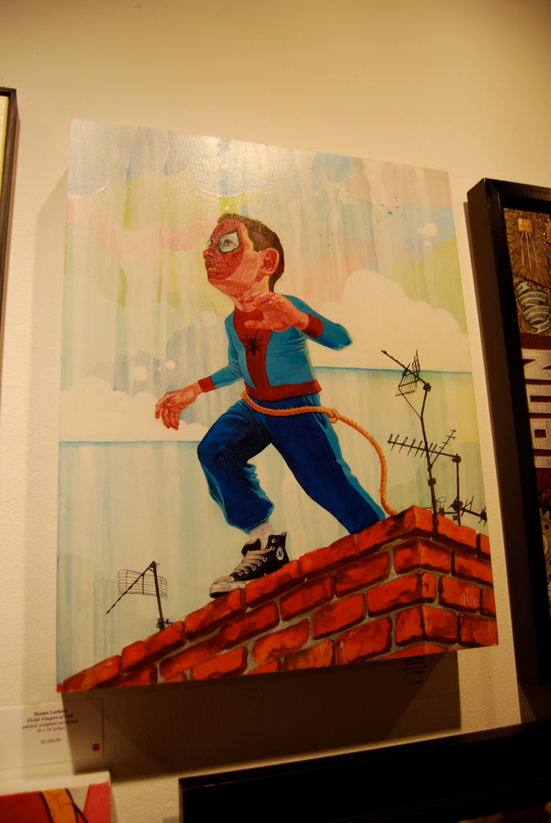 Illustration for article titled Trippy Re-Interpretations of Stan Lee's Comic Book Characters at Art Show